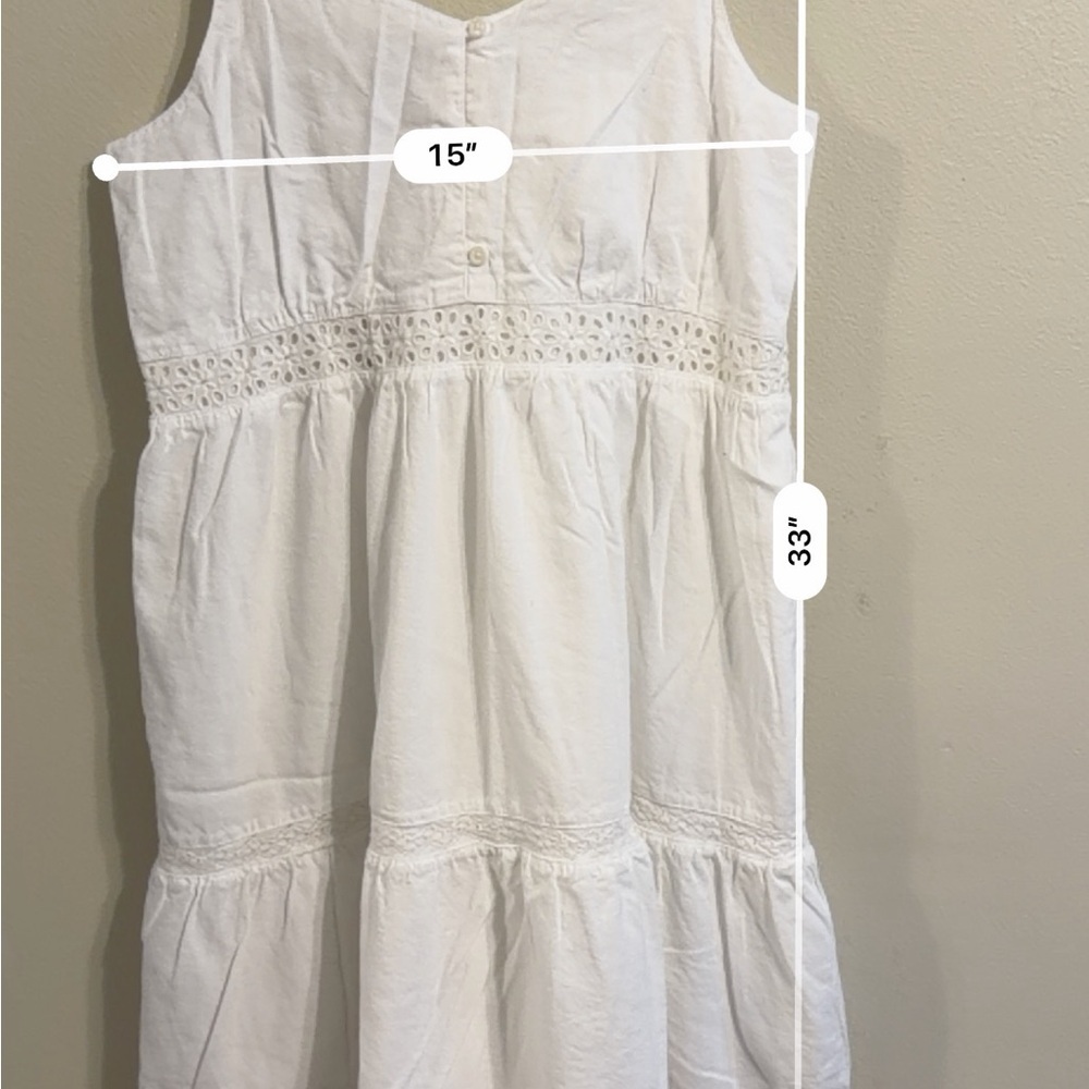 GAP White Eyelet Lace Mini Dress Cottagecore Boho Milkmaid XXL - Picture 3 of 10